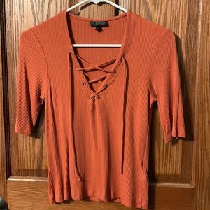 Topshop lace up top